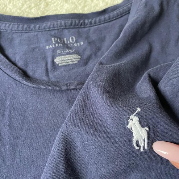 Navy Polo Tee - Picture 4 of 7
